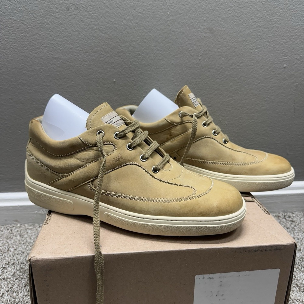 Tod's Tan Suede Leather Low Top Sneakers